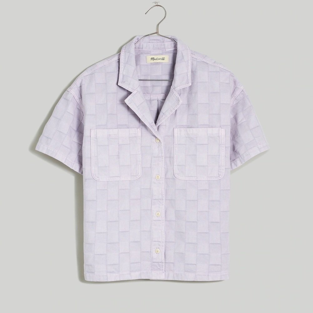 Madewell Garment-Dyed Checkerboard Button-Up Shirt